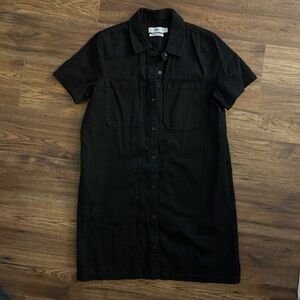 100% organic cotton shirt dress WITH POCKETS!